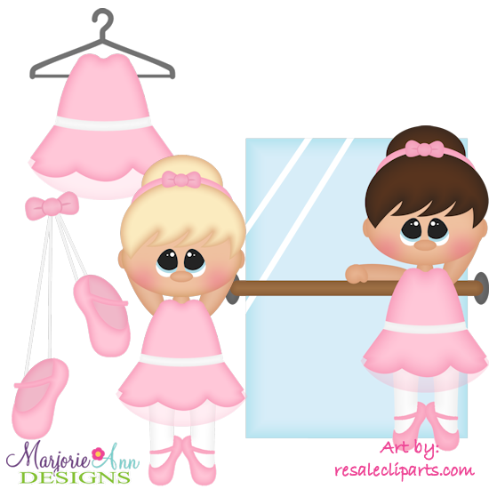 Little Ballerina SVG Cutting Files Includes Clipart - Click Image to Close
